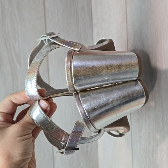 Circus By Sam Edelman Esther Metallic Ankle Heels Sandals shoes sz 7.5M - Picture 8 of 16